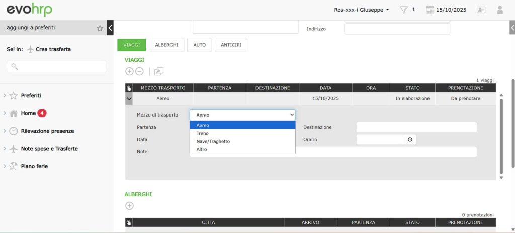 Trasferte e note spese